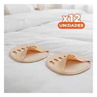 Pack12 Protector de Talon un Par Color Beige Resistente y Antideslizante Siempre